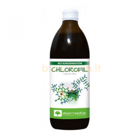 Chlorofilas iš mėlynžiedės liucernos, 500 ml Chlorofilas iš mėlynžiedės liucernos, 500 ml