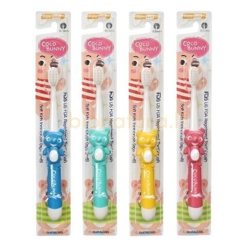 Dantų šepetėlis vaikams (3-8 metų), DENTAL CARE COCO BUNNY SUPER SOFT 1 Dantų šepetėlis vaikams (3-8 metų), DENTAL CARE COCO BUNNY SUPER SOFT 1