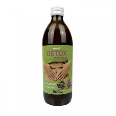 Detox Effex maisto papildas žarnynui, kepenims, 500 ml, Herbin