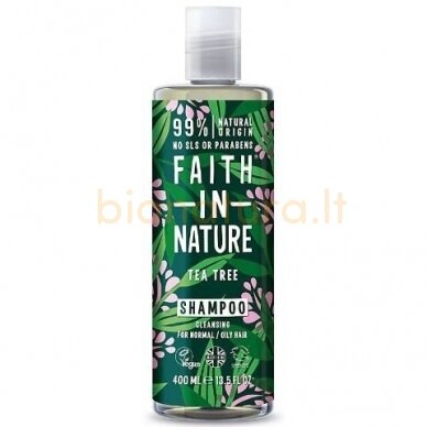 Faith in Nature Citrinų ir arbatmedžių aliejaus šampūnas visų tipų plaukams 400 ml
