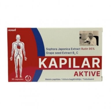 Kapilar Aktiv maisto papildas, N30 HERBIN Kapilar Aktiv maisto papildas, N30 HERBIN