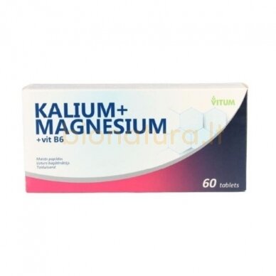 Kalis + Magnis + B6, N60 Maisto papildas Kalis + Magnis + B6, N60 Maisto papildas