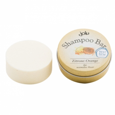 Kietas šampūnas Jolu, normaliems plaukams, Citrina-apelsinas, 50 g Kietas šampūnas Jolu, normaliems plaukams, Citrina-apelsinas, 50 g