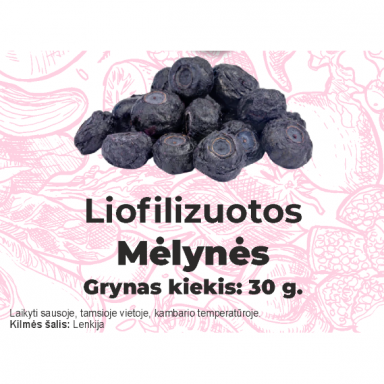 Liofilizuotos mėlynės, 30 gr. Liofilizuotos mėlynės, 30 gr.