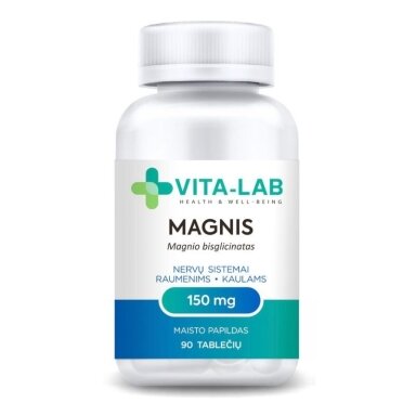 Magnis 150 mg. Magnio bisglicinatas, N90, VITA-LAB