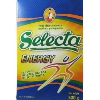 Matė Selecta energija su guarana, 500gr. Matė Selecta energija su guarana, 500gr.