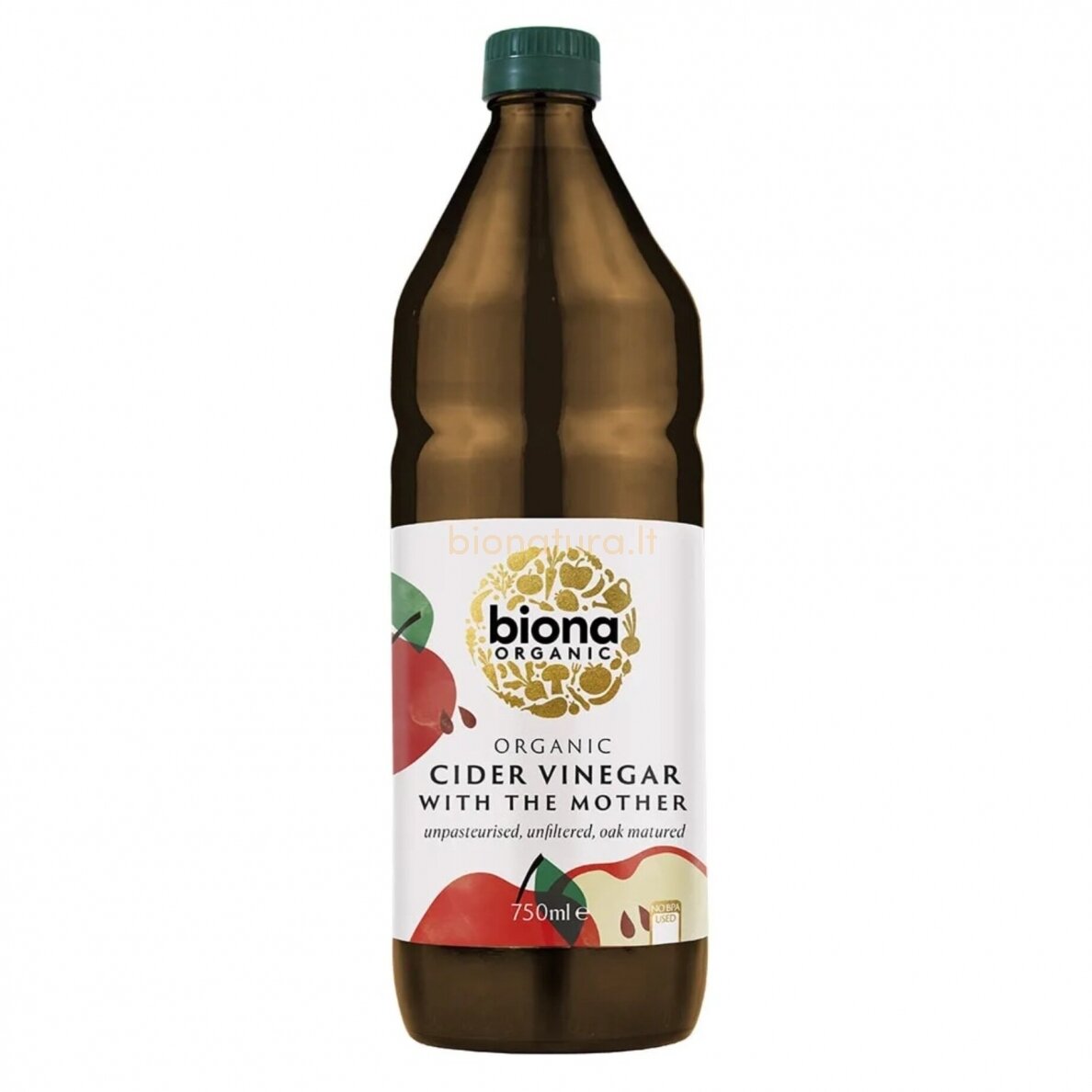 Obuolių sidro actas neskaidrintas, 750 ml