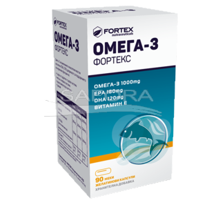 Omega 3 (žuvų taukai) N90, Fortex