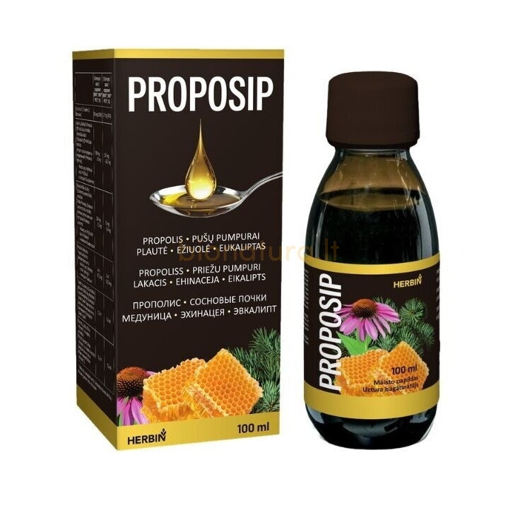 PROPOSIP sirupas maisto papildas, 100 ml. HERBIN PROPOSIP sirupas maisto papildas, 100 ml. HERBIN
