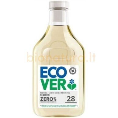 Koncentruotas skystas skalbiklis jautriai odai Zero ECOVER, 1L Koncentruotas skystas skalbiklis jautriai odai Zero ECOVER, 1L