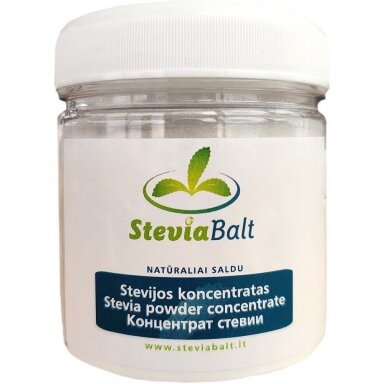 Steviolio glikozido pagrindu sudarytas saldiklis, milteliai, 80 gr. Steviolio glikozido pagrindu sudarytas saldiklis, milteliai, 80 gr.