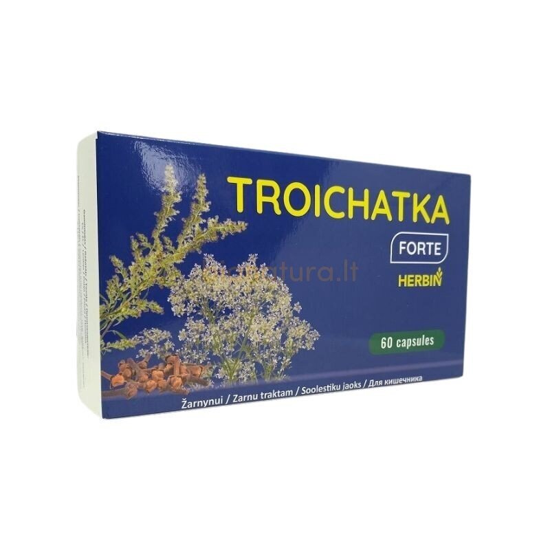 Troičatka Forte žarnynui maisto papildas, N60, Herbin