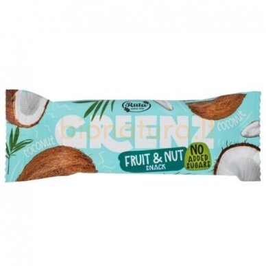 Vaisių ir riešutų užkandis „Greenz coconut“, 30 g Vaisių ir riešutų užkandis „Greenz coconut“, 30 g