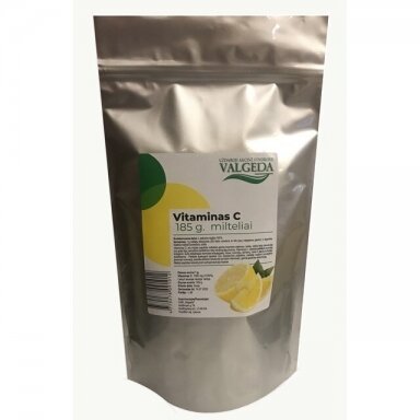 Vitaminas C milteliai, 185gr.