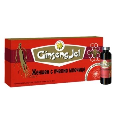 Ženšenis + bičių pienelis, 10 ml x 10 buteliukų Ženšenis + bičių pienelis, 10 ml x 10 buteliukų
